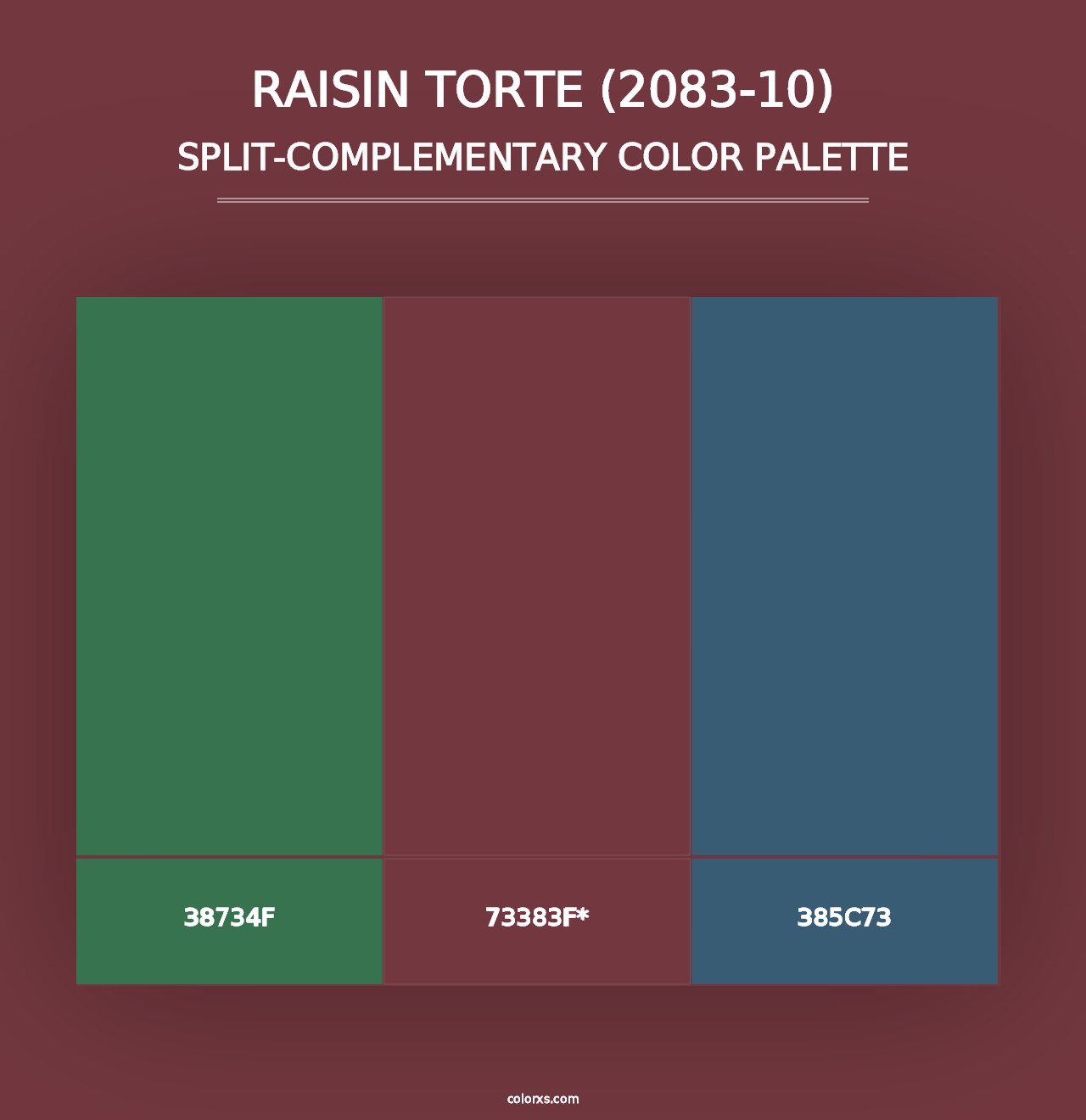 Raisin Torte (2083-10) - Split-Complementary Color Palette