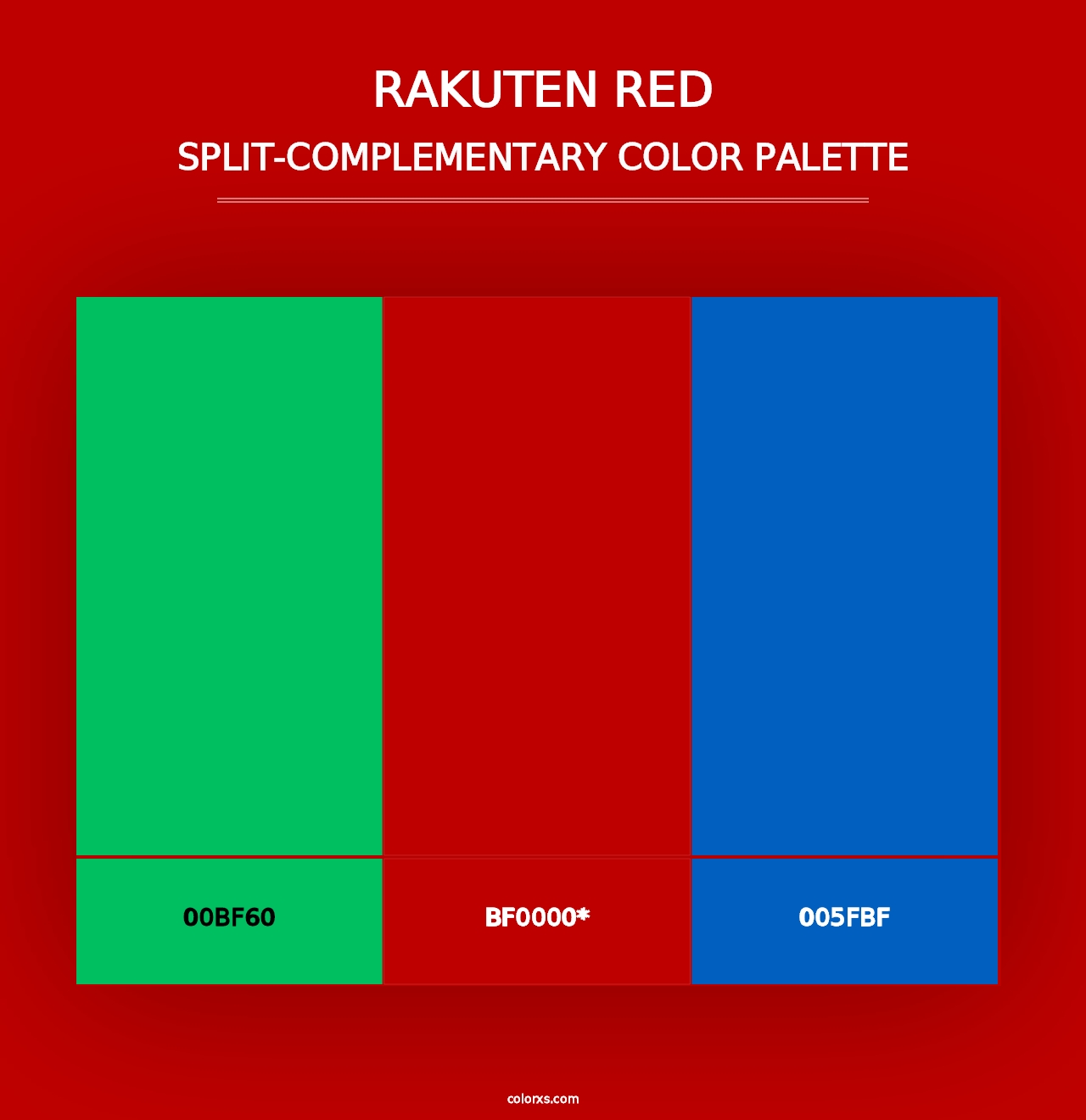 Rakuten Red - Split-Complementary Color Palette