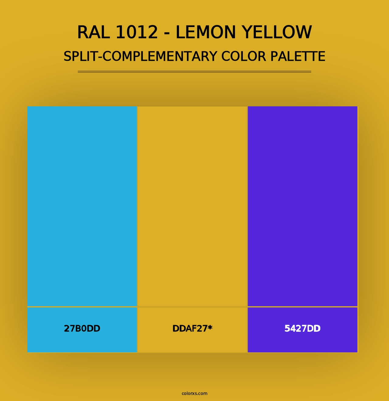 RAL 1012 - Lemon Yellow - Split-Complementary Color Palette