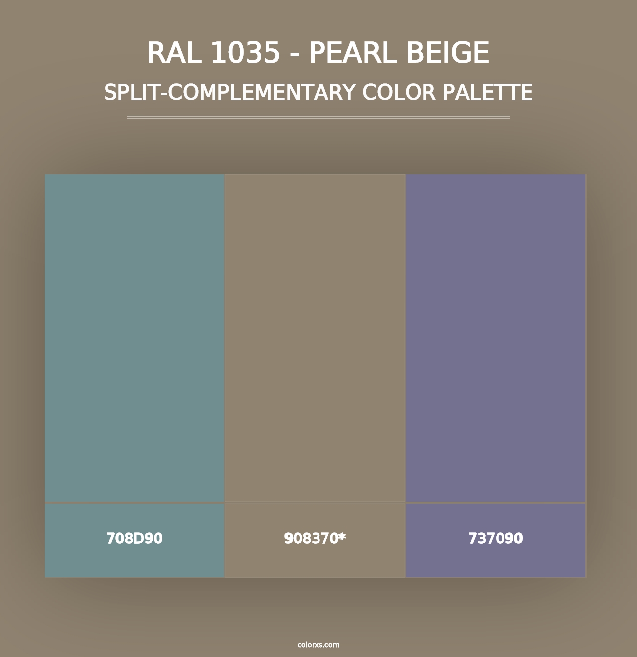 RAL 1035 - Pearl Beige - Split-Complementary Color Palette