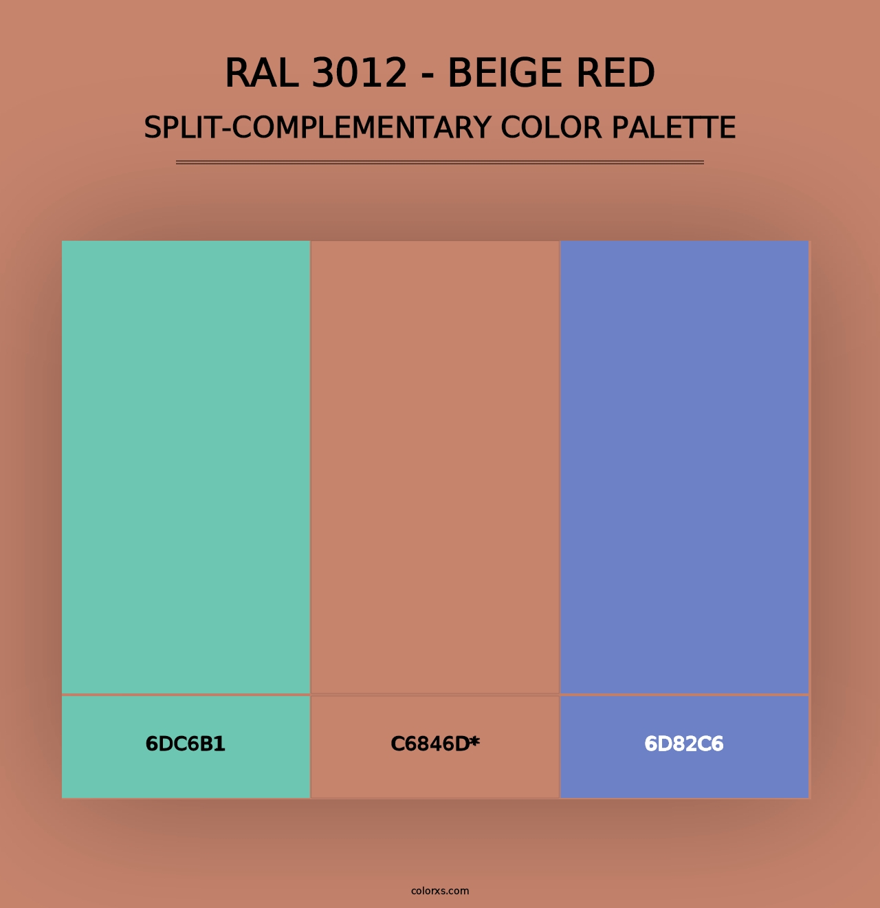 RAL 3012 - Beige Red - Split-Complementary Color Palette