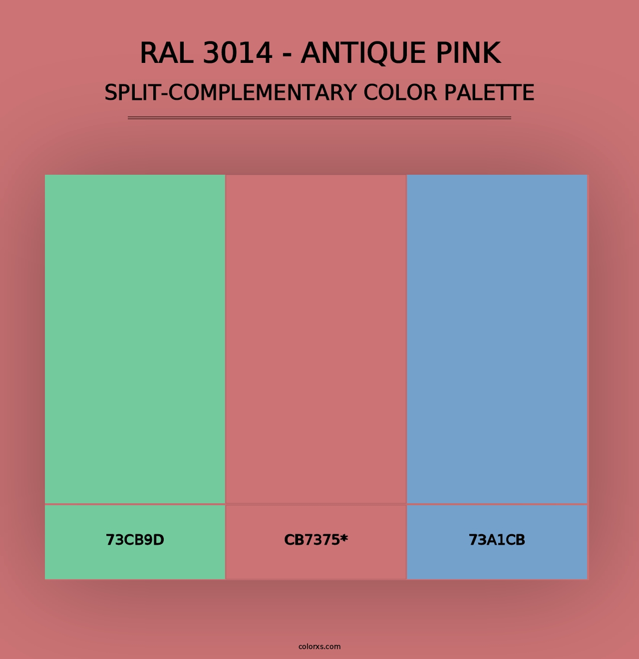 RAL 3014 - Antique Pink - Split-Complementary Color Palette