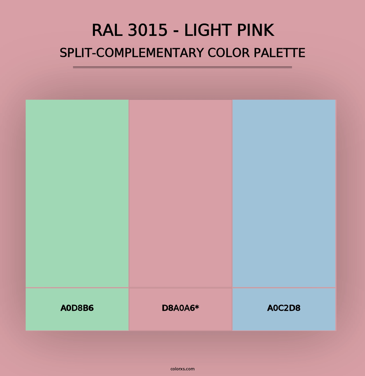 RAL 3015 - Light Pink - Split-Complementary Color Palette