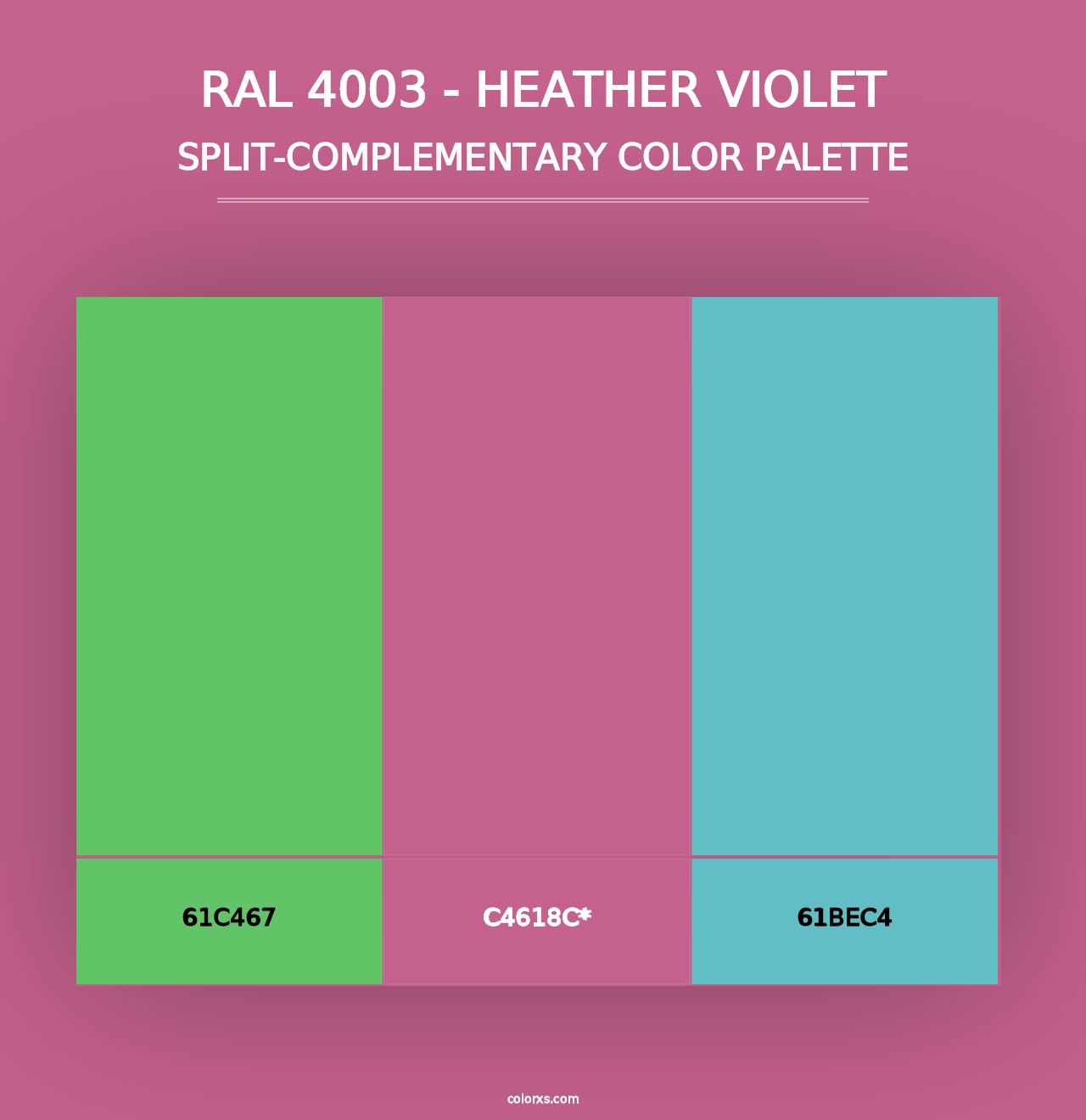 RAL 4003 - Heather Violet - Split-Complementary Color Palette