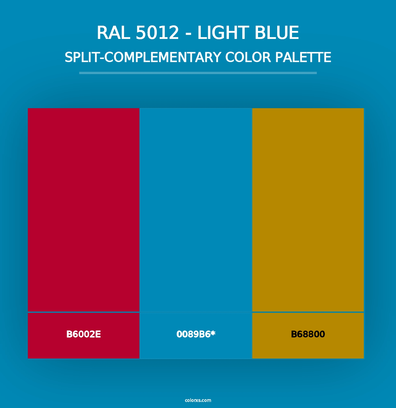 RAL 5012 - Light Blue - Split-Complementary Color Palette