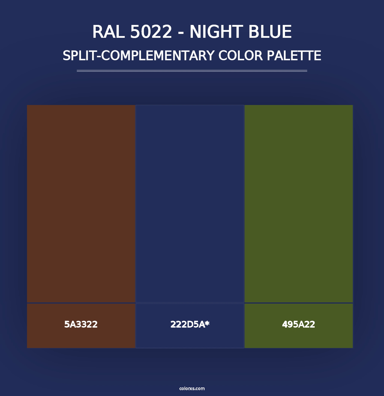 RAL 5022 - Night Blue color palettes - colorxs.com