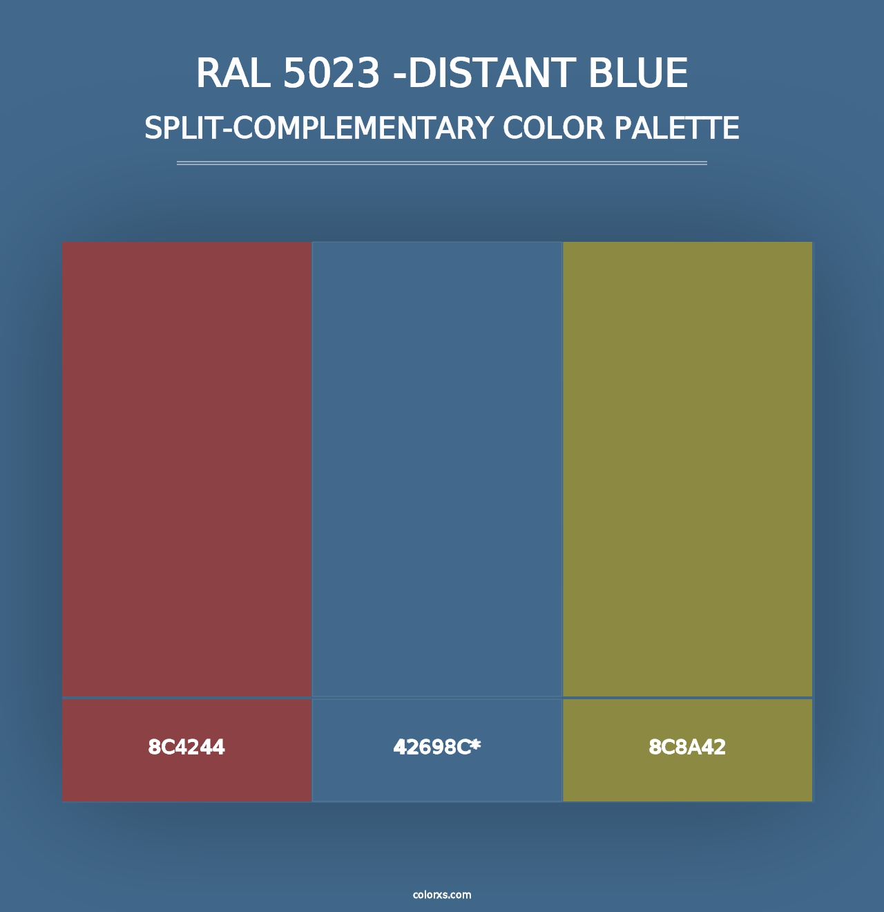 RAL 5023 -Distant Blue - Split-Complementary Color Palette