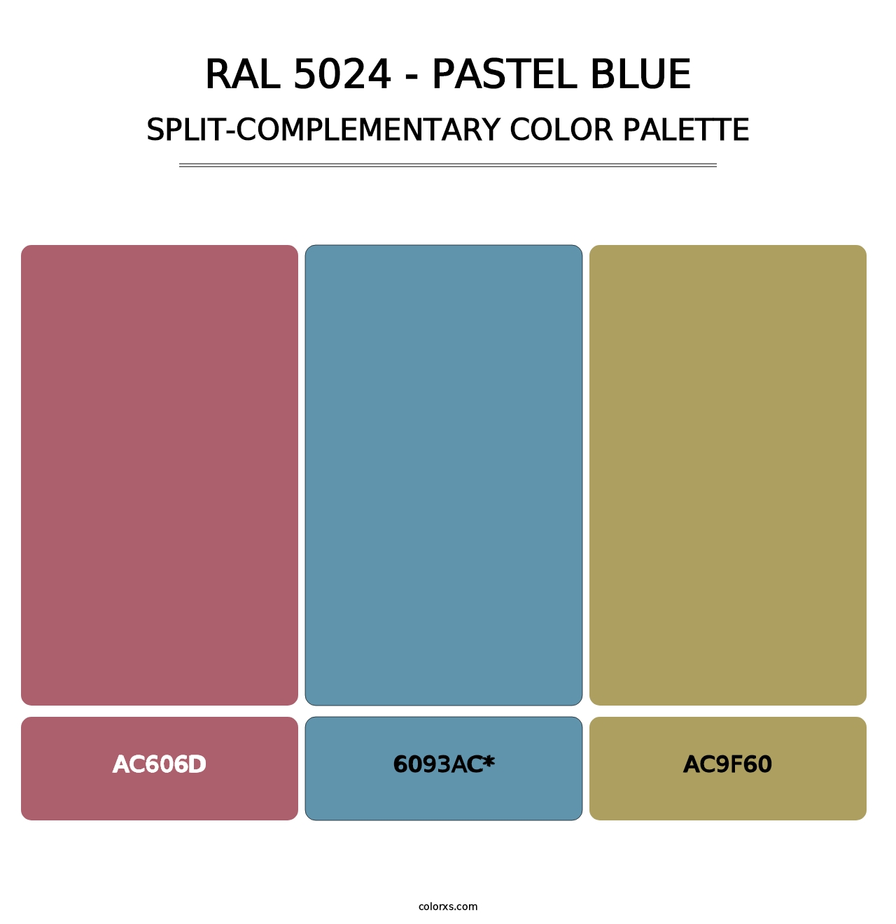 RAL 5024 - Pastel Blue - Split-Complementary Color Palette