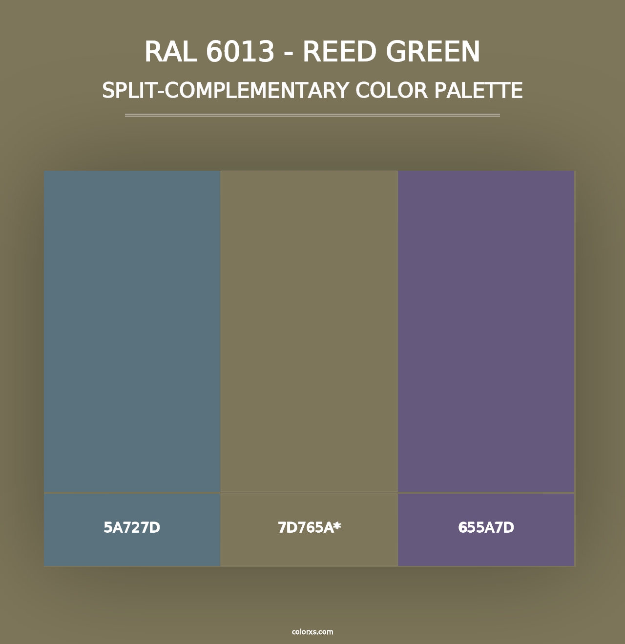 RAL 6013 - Reed Green - Split-Complementary Color Palette