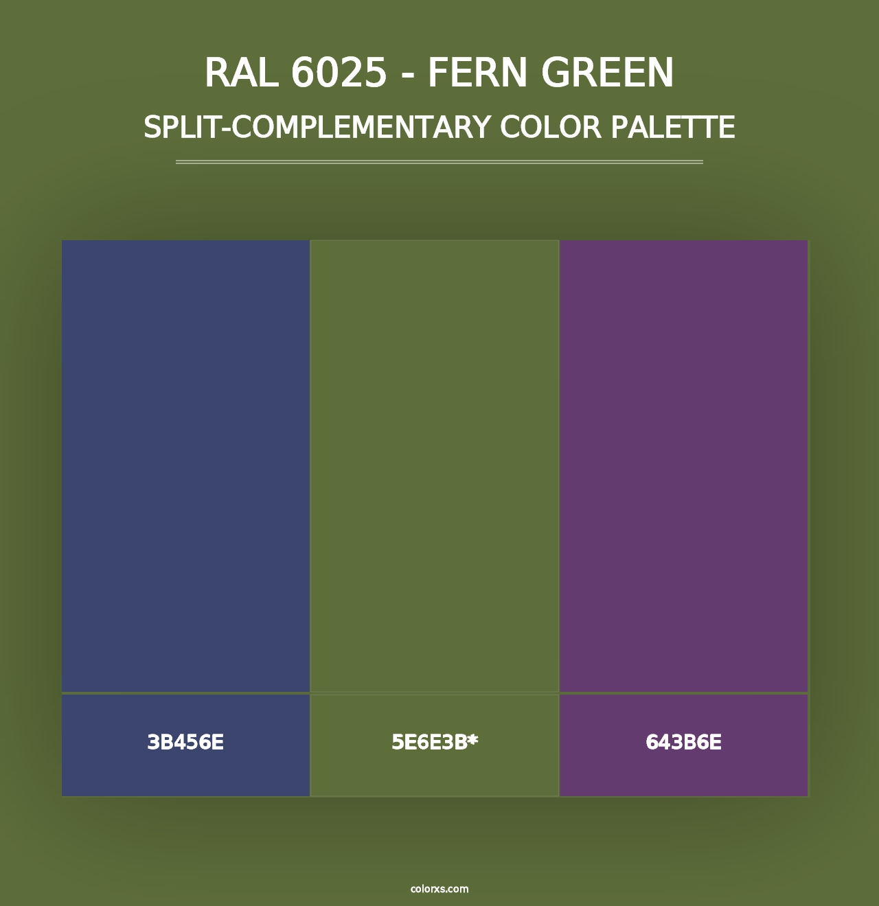 RAL 6025 - Fern Green - Split-Complementary Color Palette