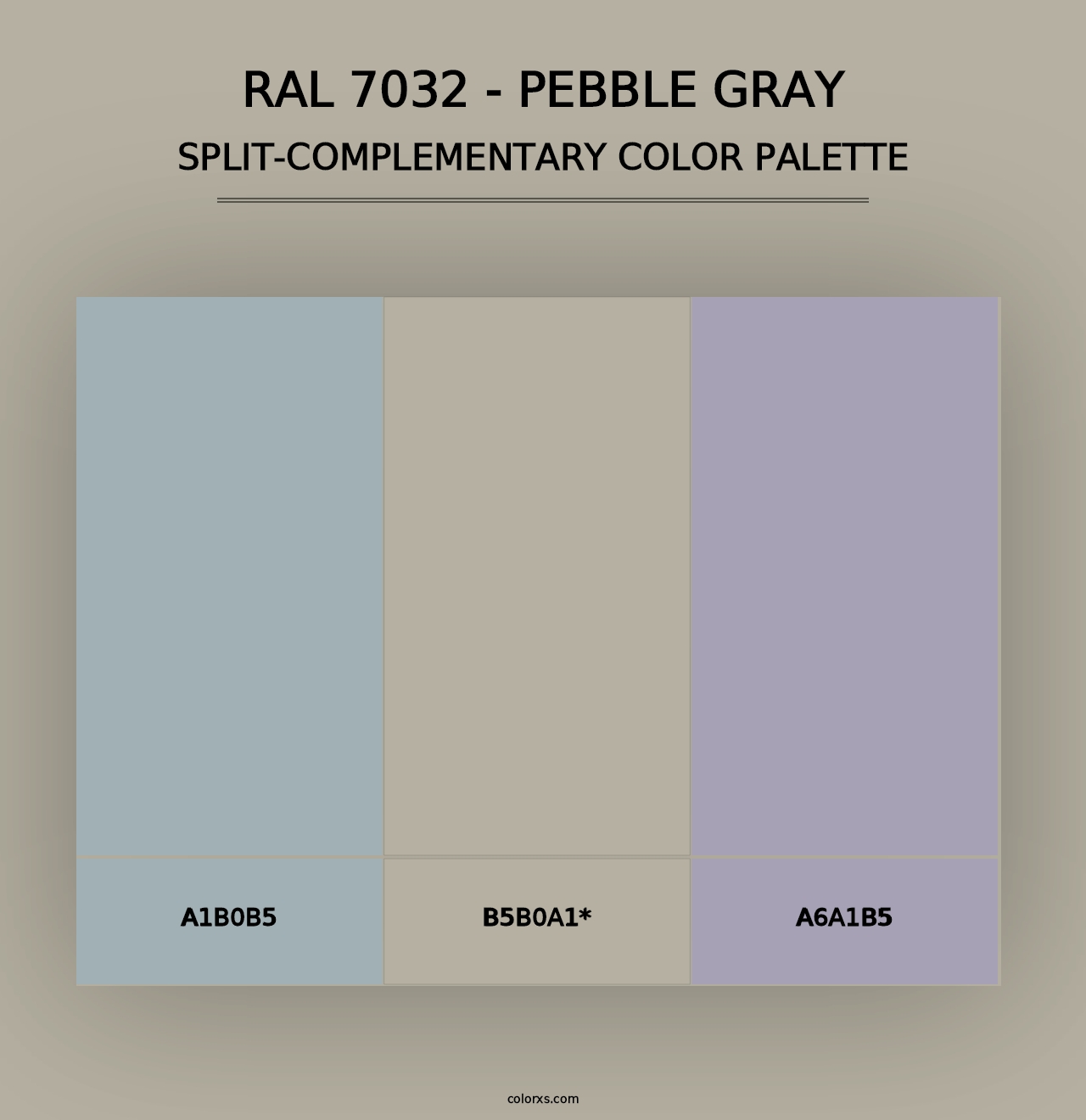 RAL 7032 - Pebble Gray - Split-Complementary Color Palette