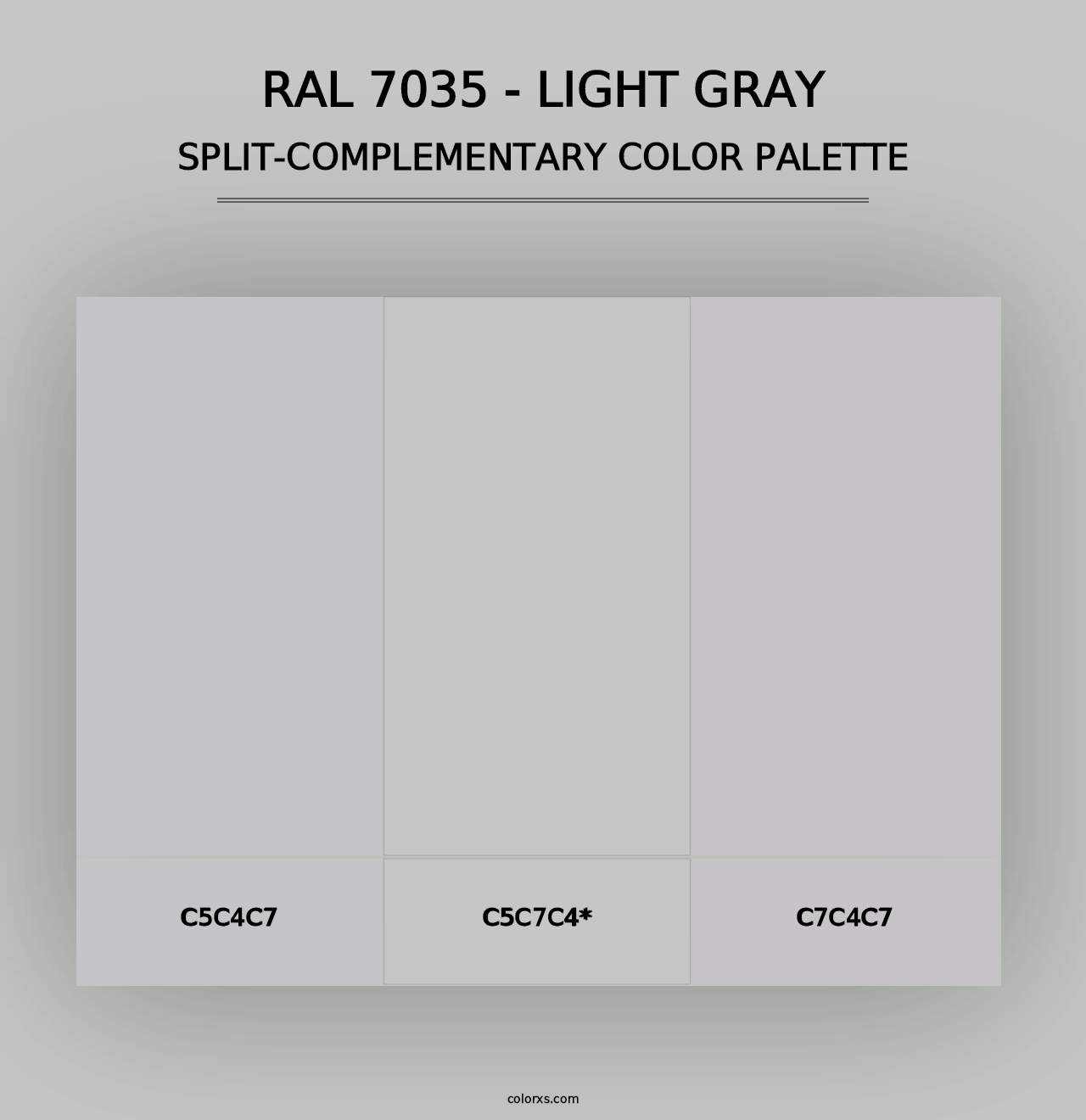 RAL 7035 - Light Gray - Split-Complementary Color Palette