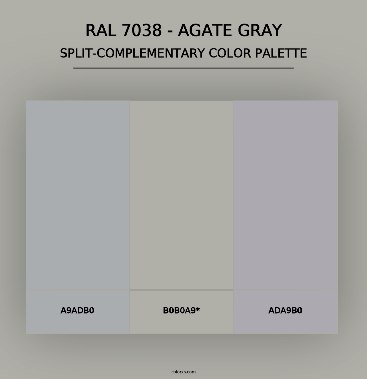 RAL 7038 - Agate Gray - Split-Complementary Color Palette