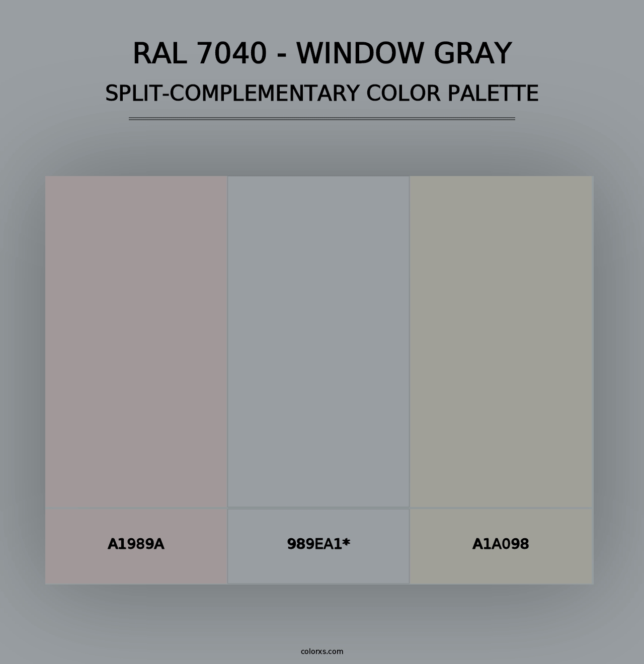 RAL 7040 - Window Gray - Split-Complementary Color Palette