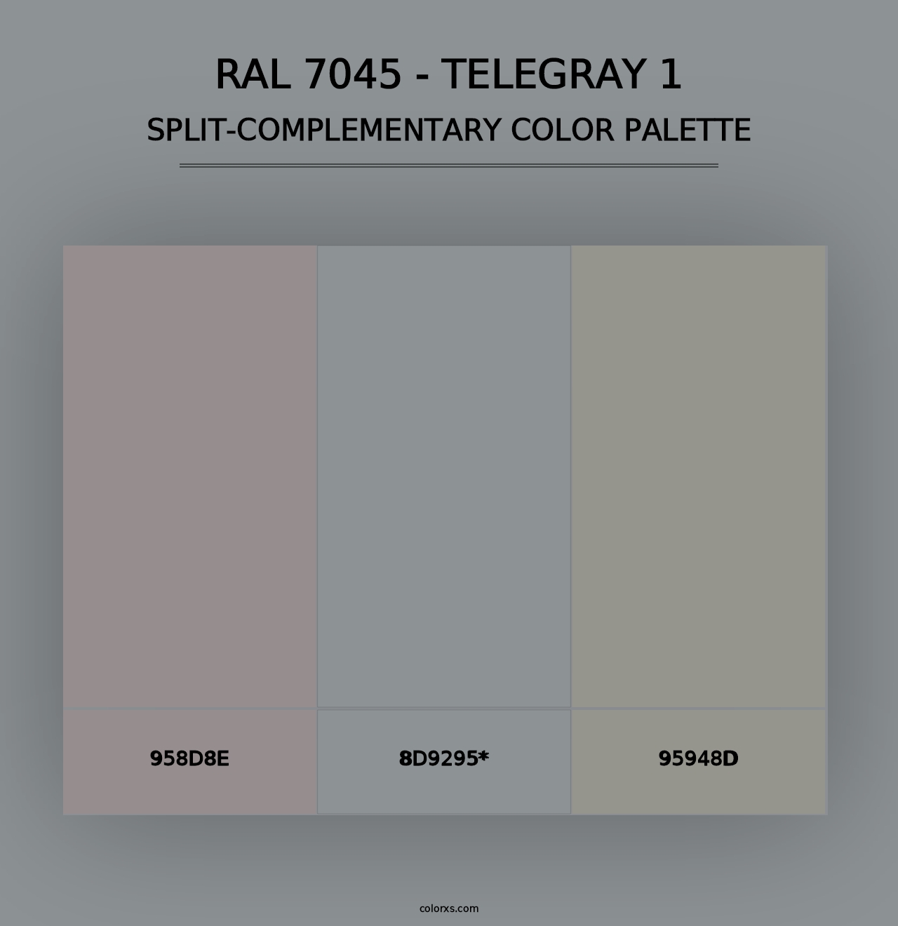 RAL 7045 - Telegray 1 - Split-Complementary Color Palette