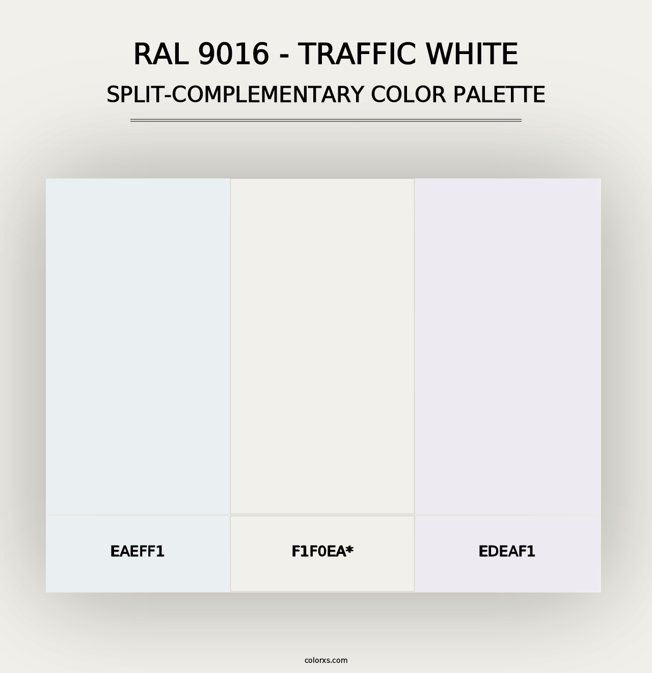 RAL 9016 - Traffic White - Split-Complementary Color Palette