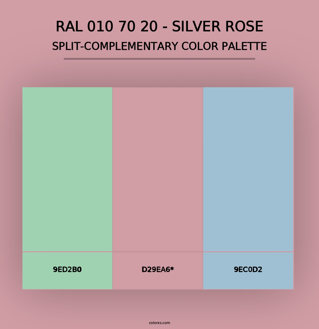 RAL 010 70 20 - Silver Rose - Split-Complementary Color Palette