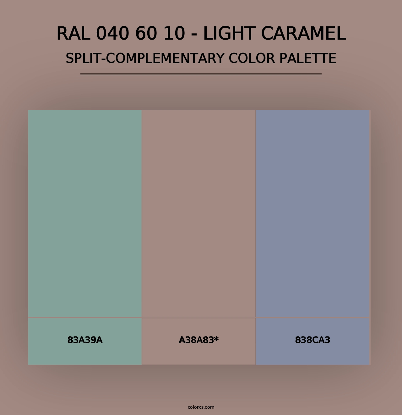 RAL 040 60 10 - Light Caramel - Split-Complementary Color Palette