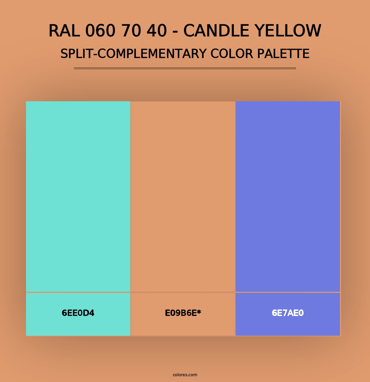 RAL 060 70 40 - Candle Yellow - Split-Complementary Color Palette