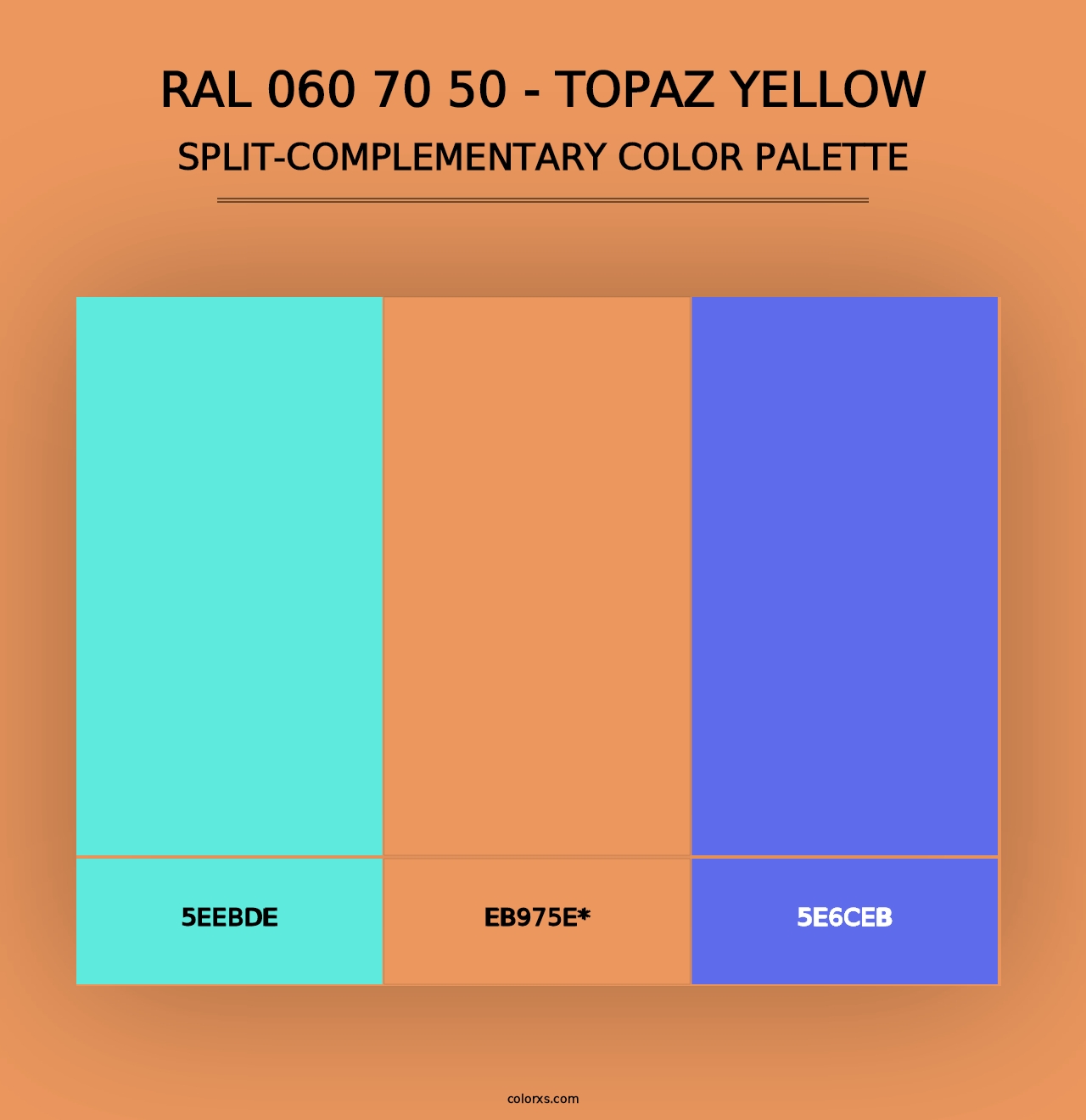 RAL 060 70 50 - Topaz Yellow - Split-Complementary Color Palette