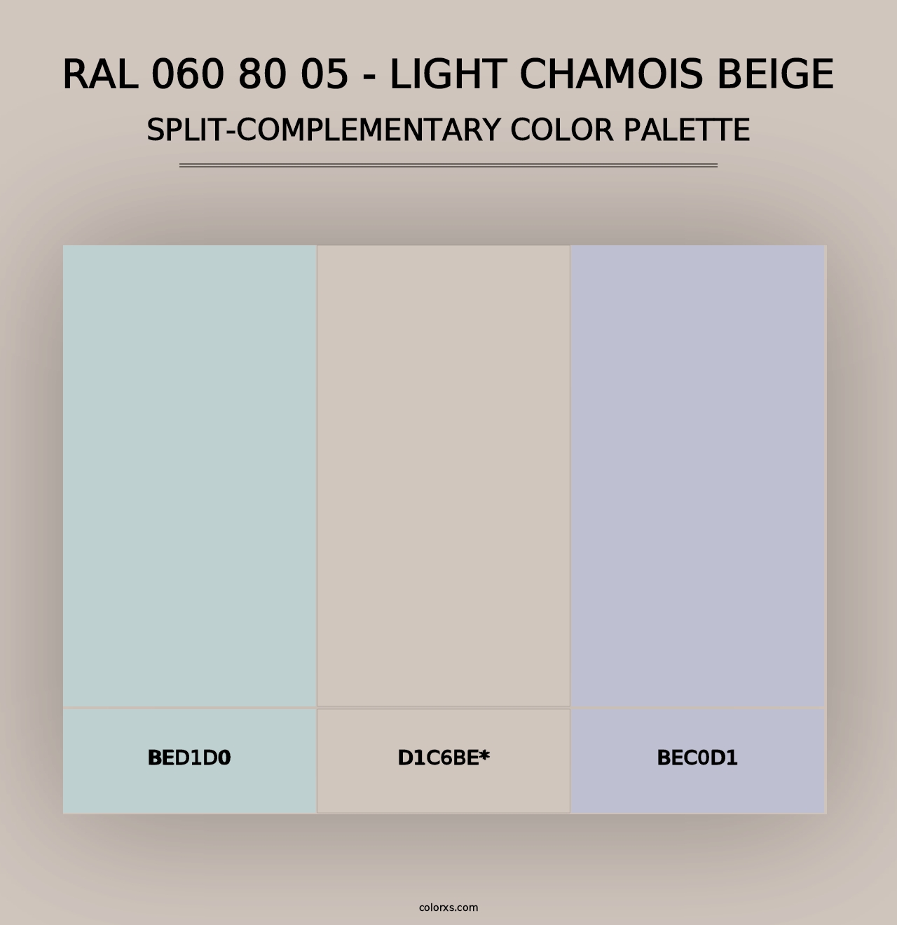 RAL 060 80 05 - Light Chamois Beige - Split-Complementary Color Palette