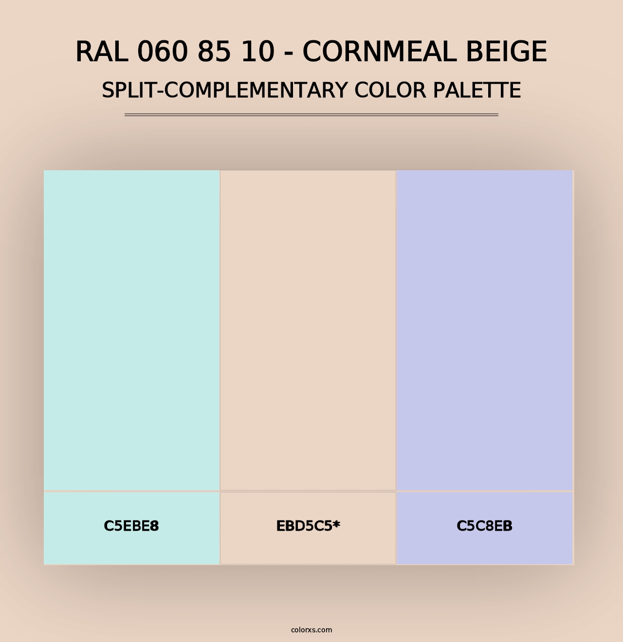 RAL 060 85 10 - Cornmeal Beige - Split-Complementary Color Palette