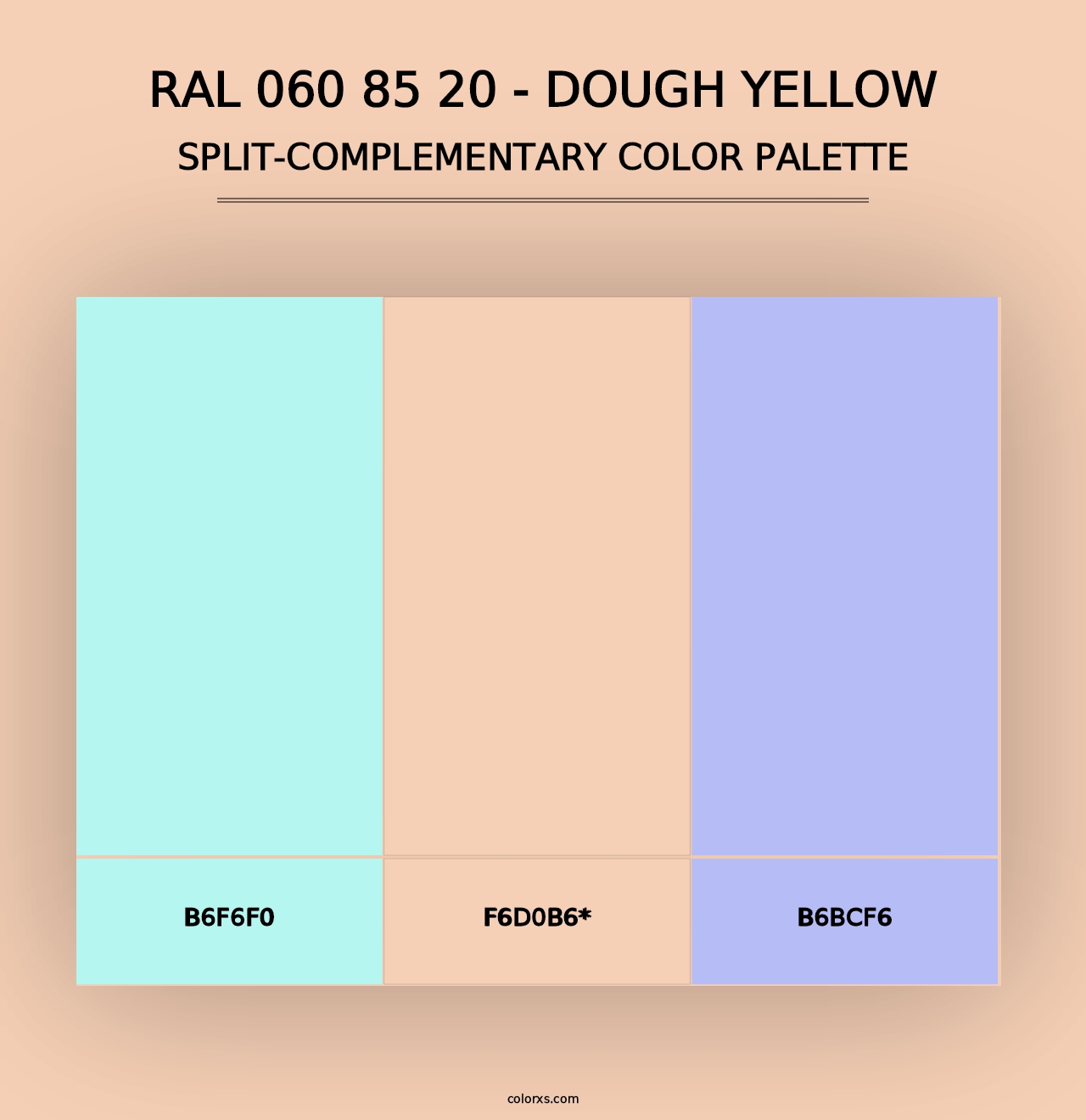 RAL 060 85 20 - Dough Yellow - Split-Complementary Color Palette