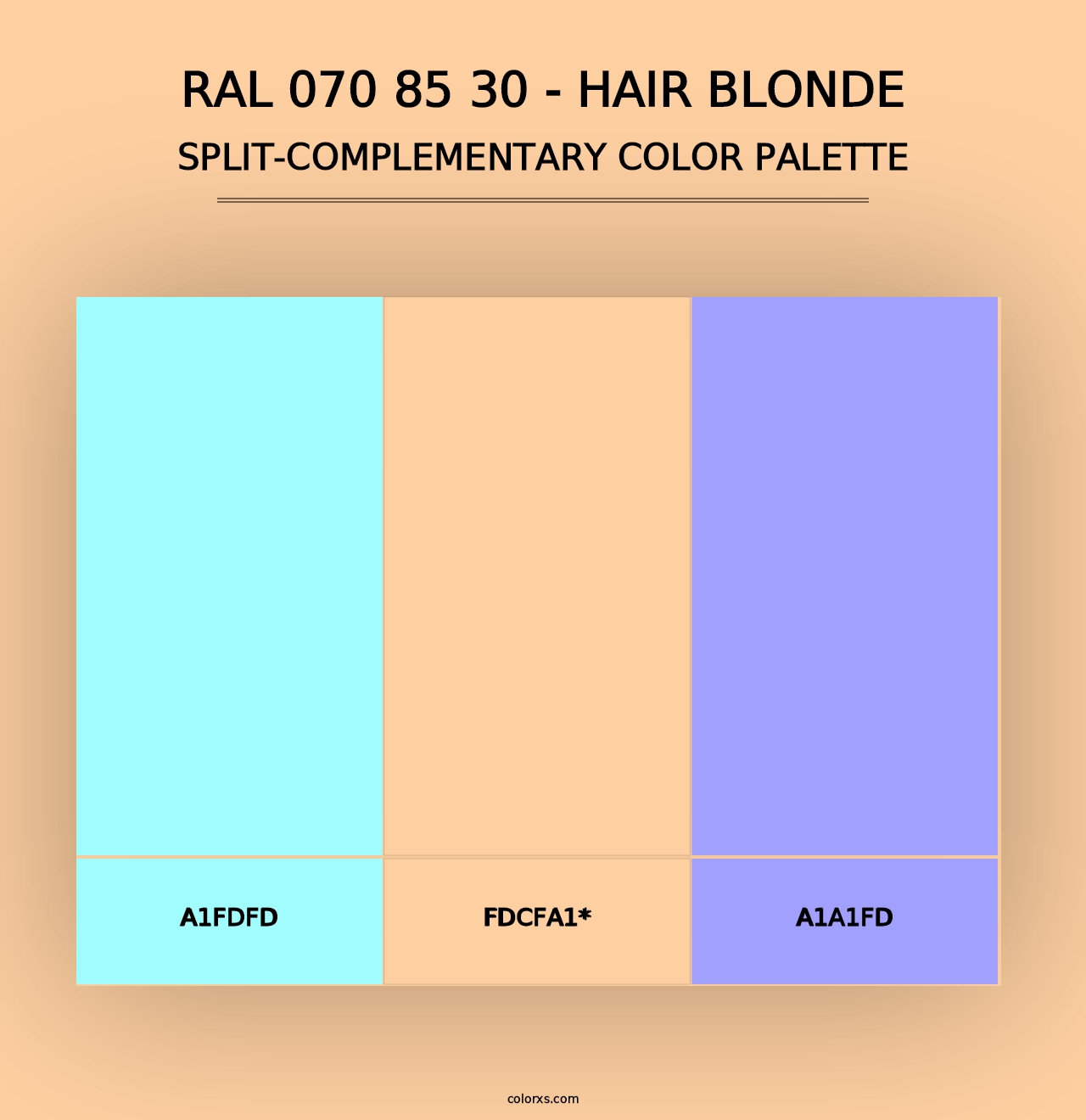 RAL 070 85 30 - Hair Blonde - Split-Complementary Color Palette