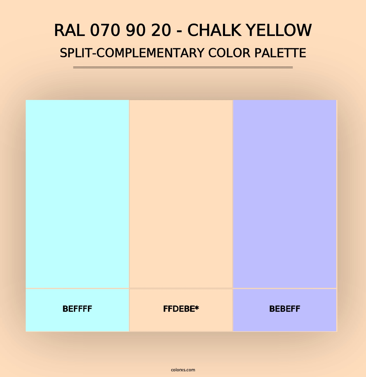 RAL 070 90 20 - Chalk Yellow - Split-Complementary Color Palette