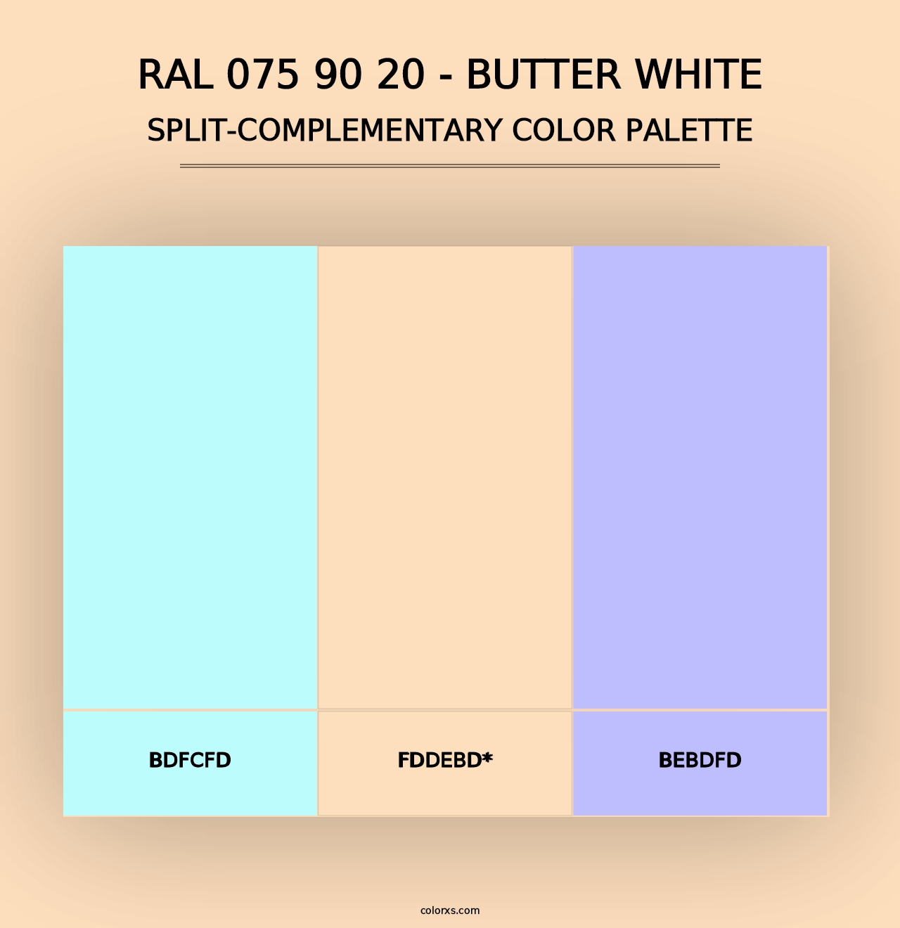 RAL 075 90 20 - Butter White - Split-Complementary Color Palette