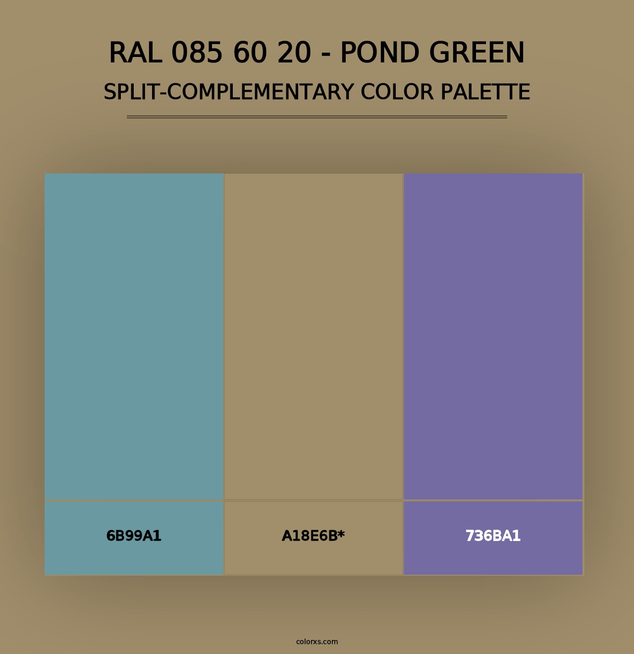 RAL 085 60 20 - Pond Green - Split-Complementary Color Palette