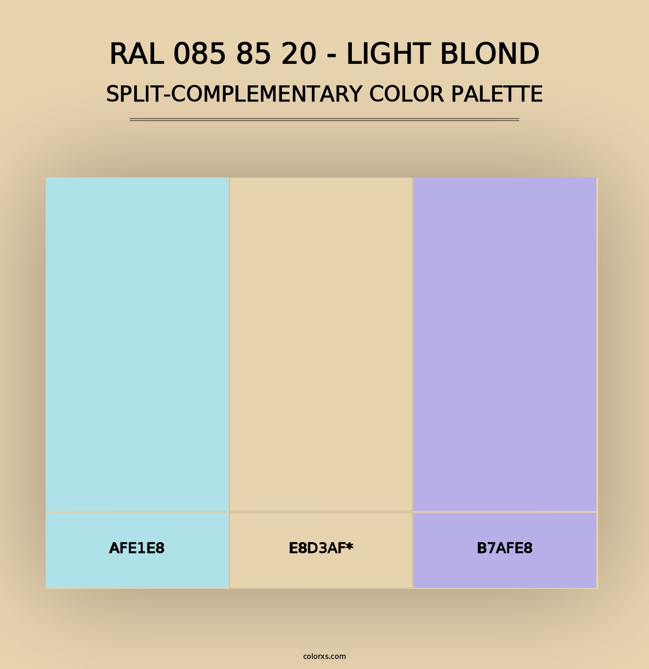 RAL 085 85 20 - Light Blond - Split-Complementary Color Palette