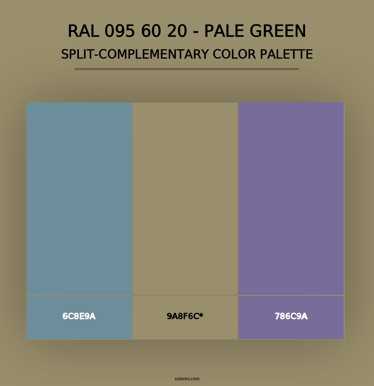 RAL 095 60 20 - Pale Green - Split-Complementary Color Palette