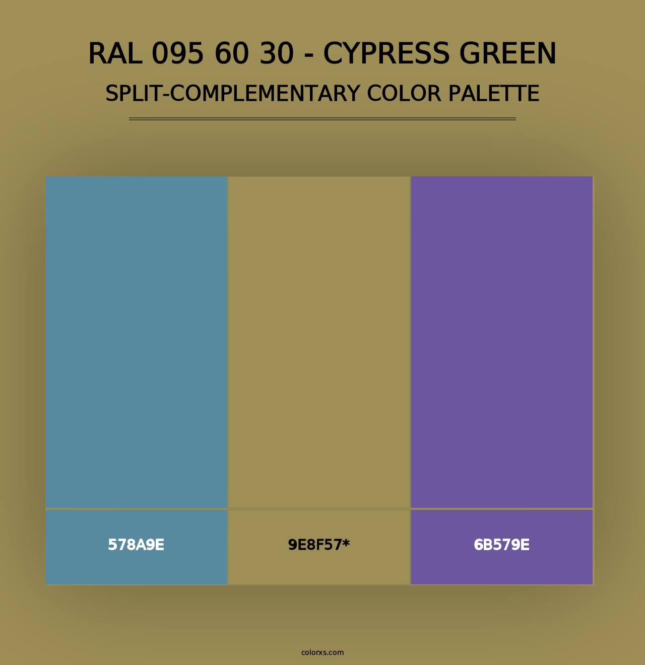 RAL 095 60 30 - Cypress Green - Split-Complementary Color Palette