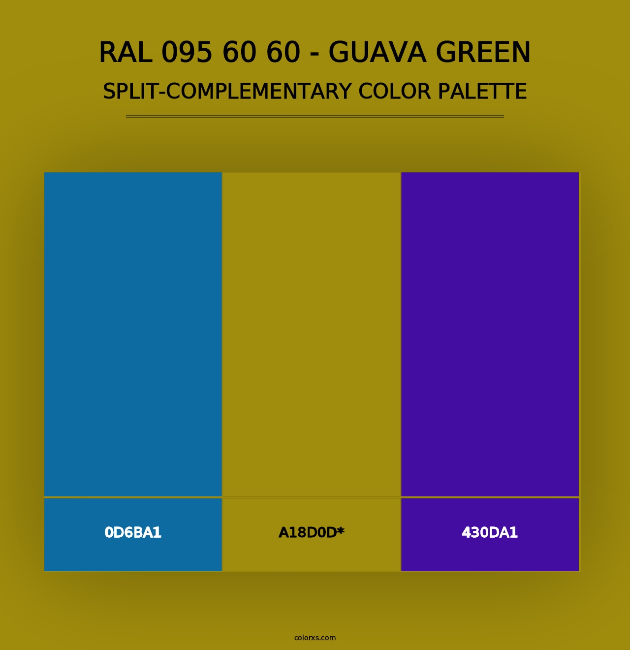 RAL 095 60 60 - Guava Green - Split-Complementary Color Palette