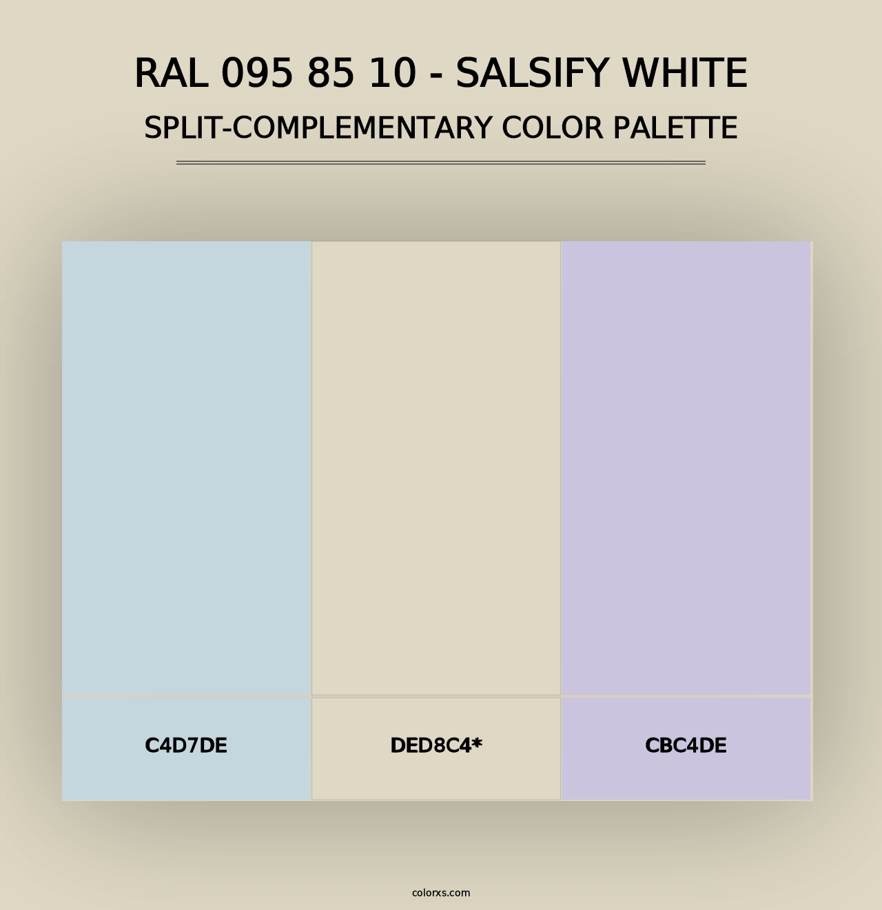 RAL 095 85 10 - Salsify White - Split-Complementary Color Palette