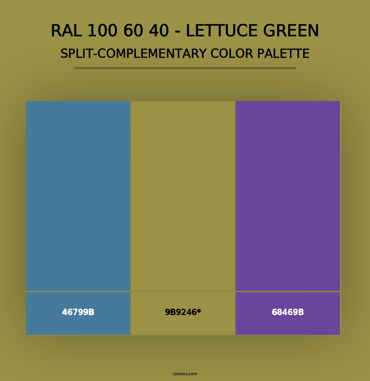 RAL 100 60 40 - Lettuce Green - Split-Complementary Color Palette