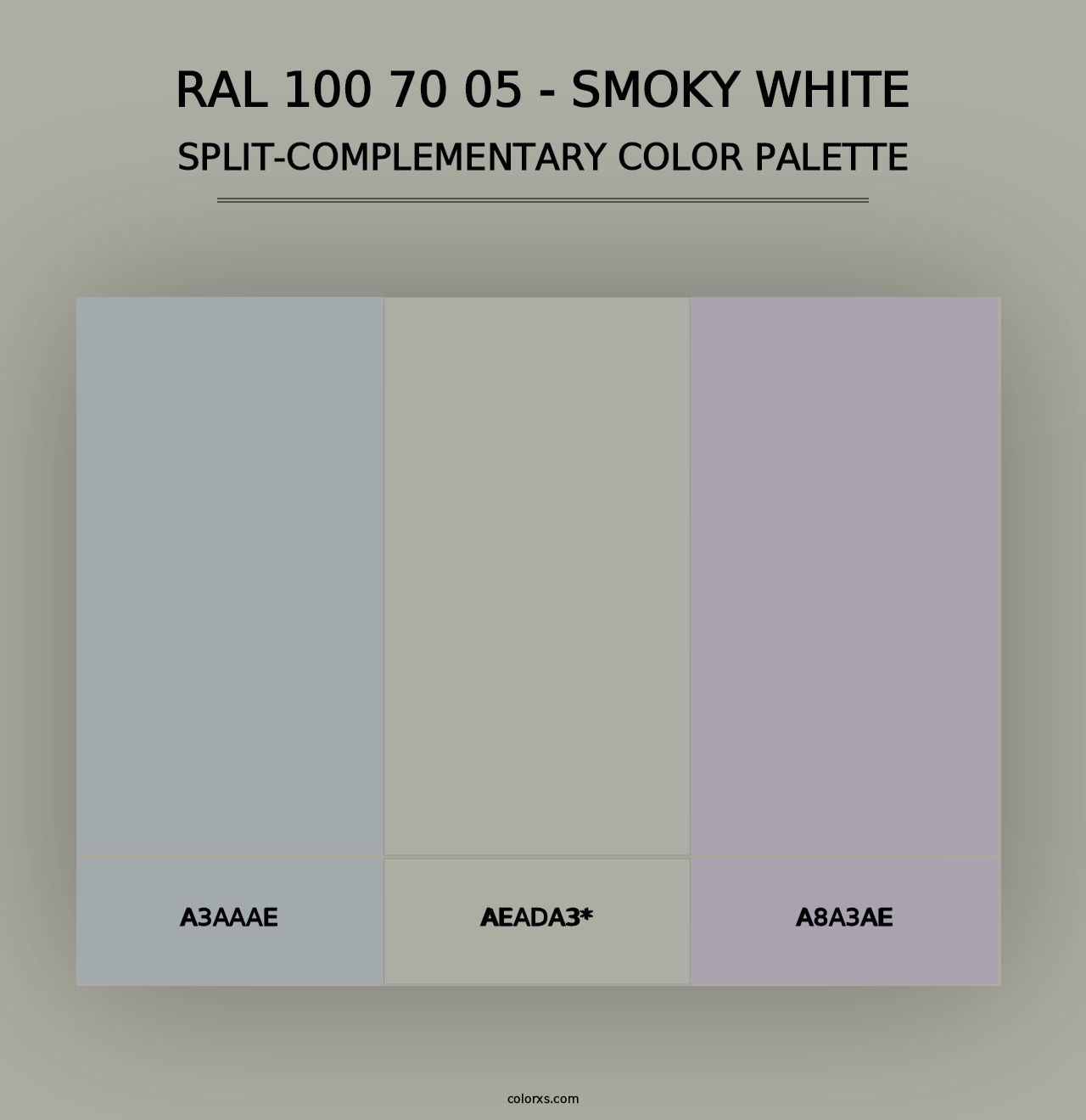 RAL 100 70 05 - Smoky White - Split-Complementary Color Palette