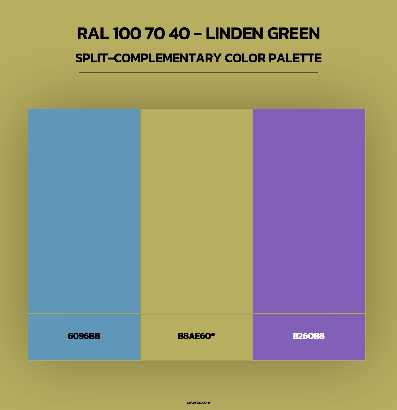 RAL 100 70 40 - Linden Green - Split-Complementary Color Palette