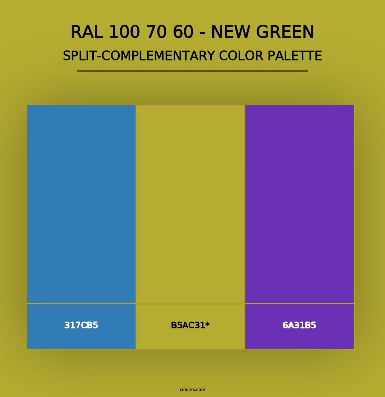 RAL 100 70 60 - New Green - Split-Complementary Color Palette