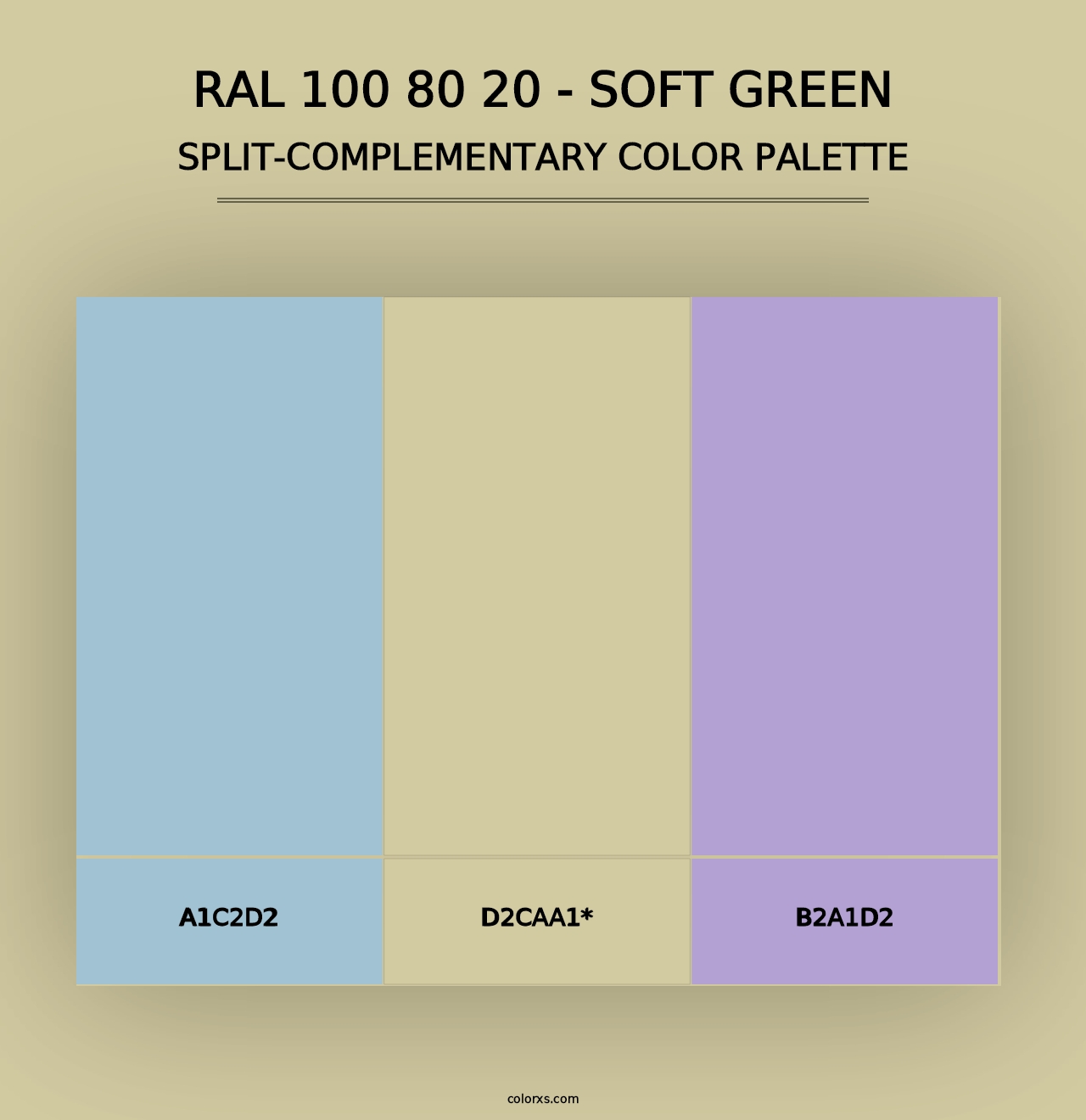 RAL 100 80 20 - Soft Green - Split-Complementary Color Palette