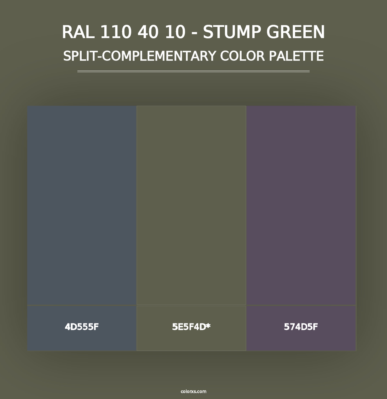 RAL 110 40 10 - Stump Green - Split-Complementary Color Palette