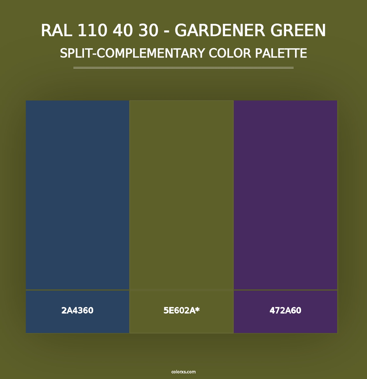 RAL 110 40 30 - Gardener Green - Split-Complementary Color Palette