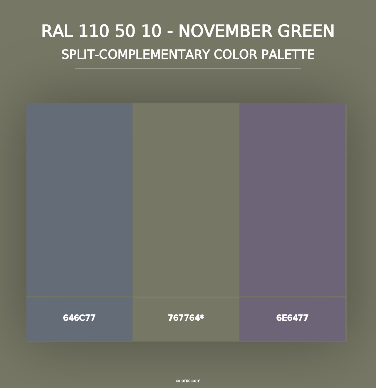 RAL 110 50 10 - November Green - Split-Complementary Color Palette