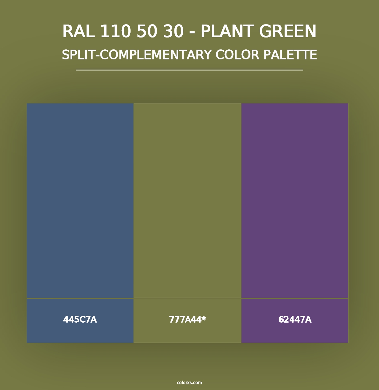 RAL 110 50 30 - Plant Green - Split-Complementary Color Palette