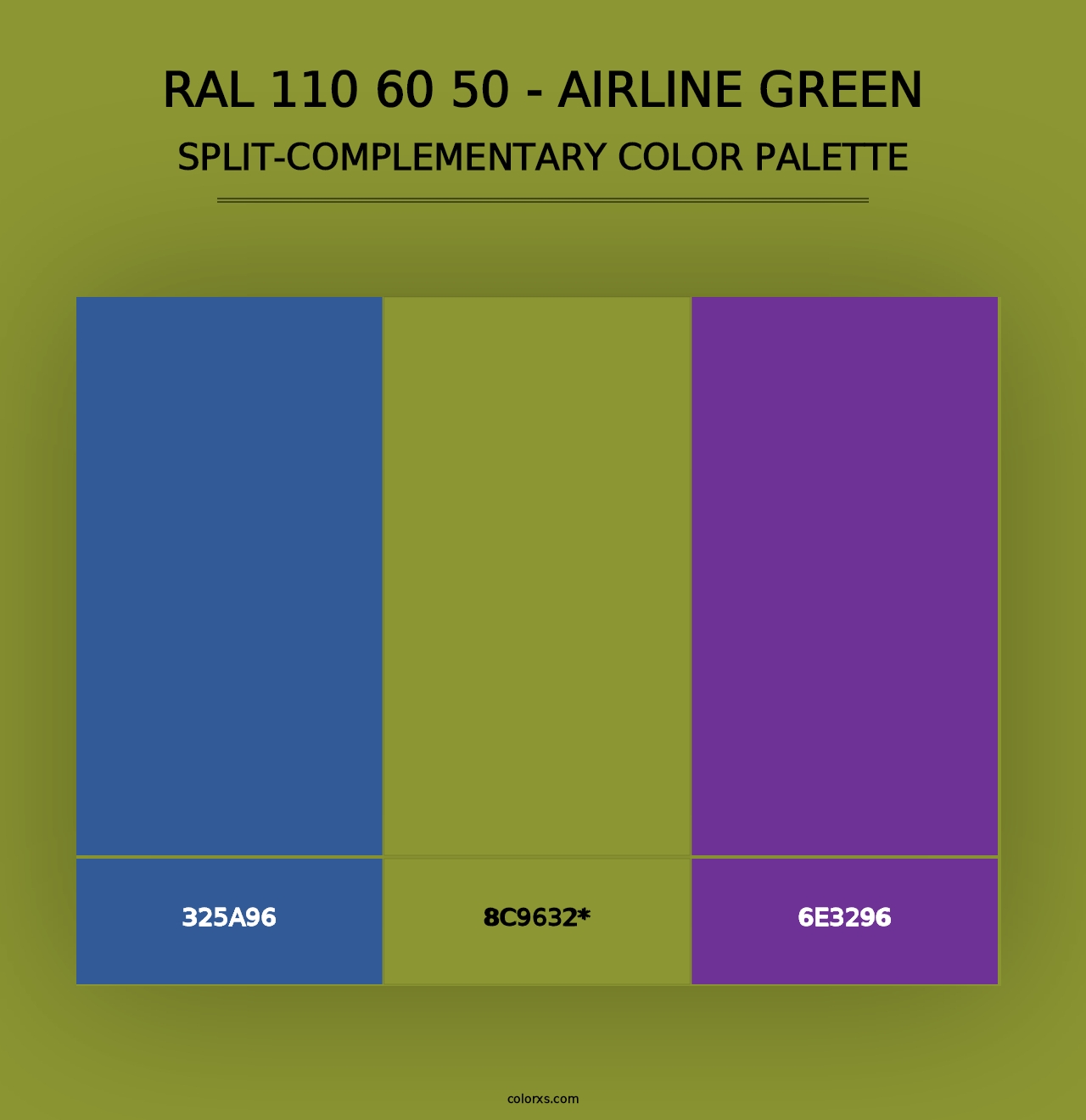 RAL 110 60 50 - Airline Green - Split-Complementary Color Palette