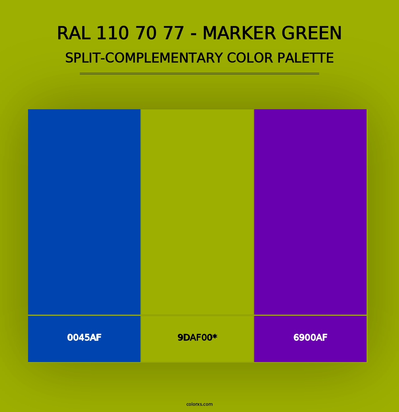 RAL 110 70 77 - Marker Green - Split-Complementary Color Palette