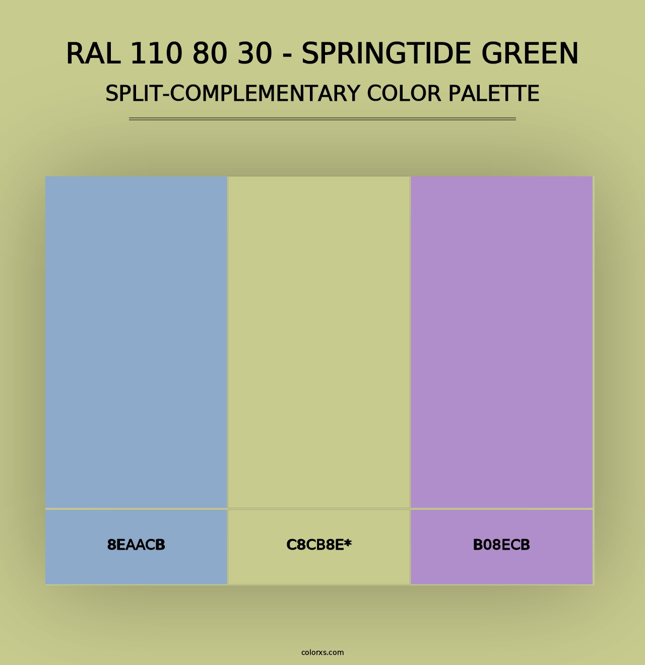 RAL 110 80 30 - Springtide Green - Split-Complementary Color Palette