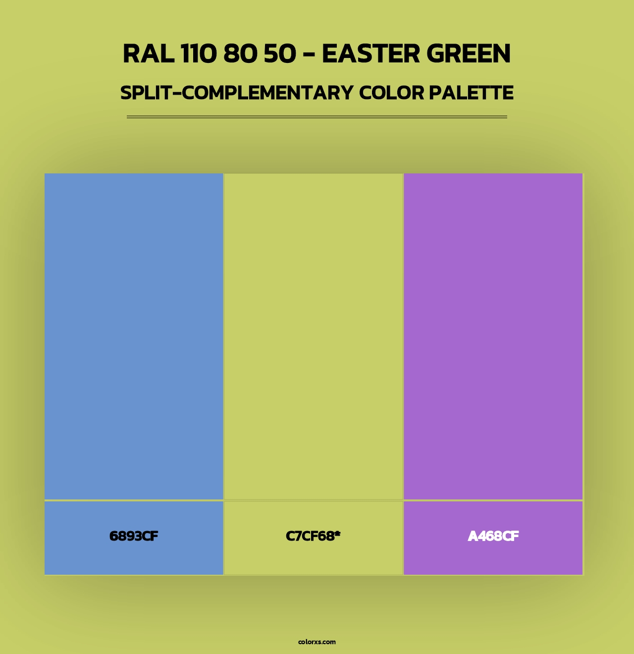 RAL 110 80 50 - Easter Green - Split-Complementary Color Palette