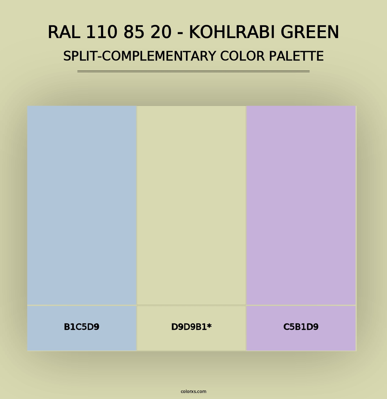 RAL 110 85 20 - Kohlrabi Green - Split-Complementary Color Palette